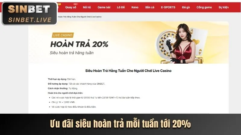 Tiền thưởng nạp lại hàng tuần/tháng